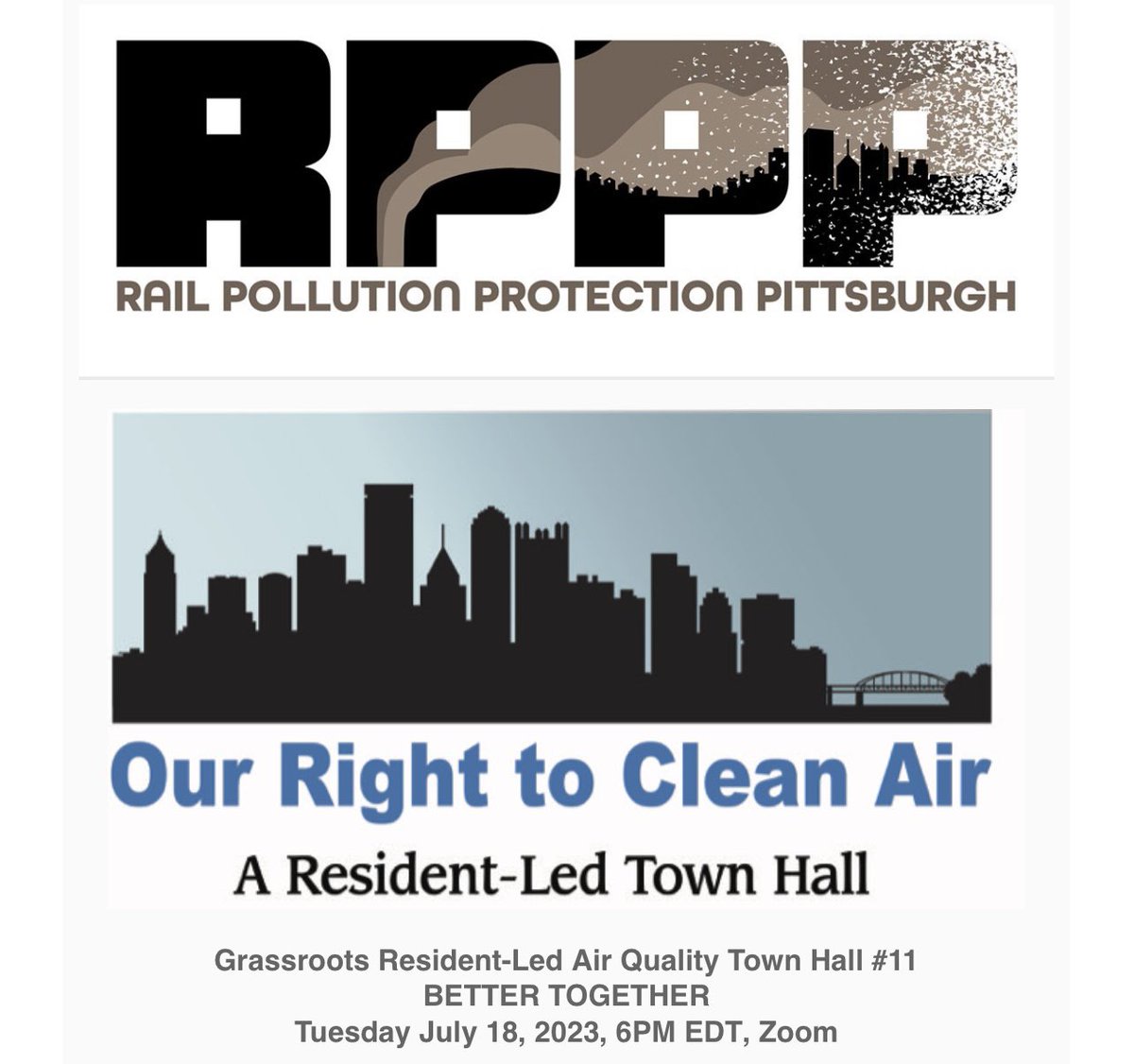 Allegheny County Resident-Led Air Quality Town Hall #11 
BETTER TOGETHER

Register:
…ectionpittsburgh.us19.list-manage.com/track/click?u=…