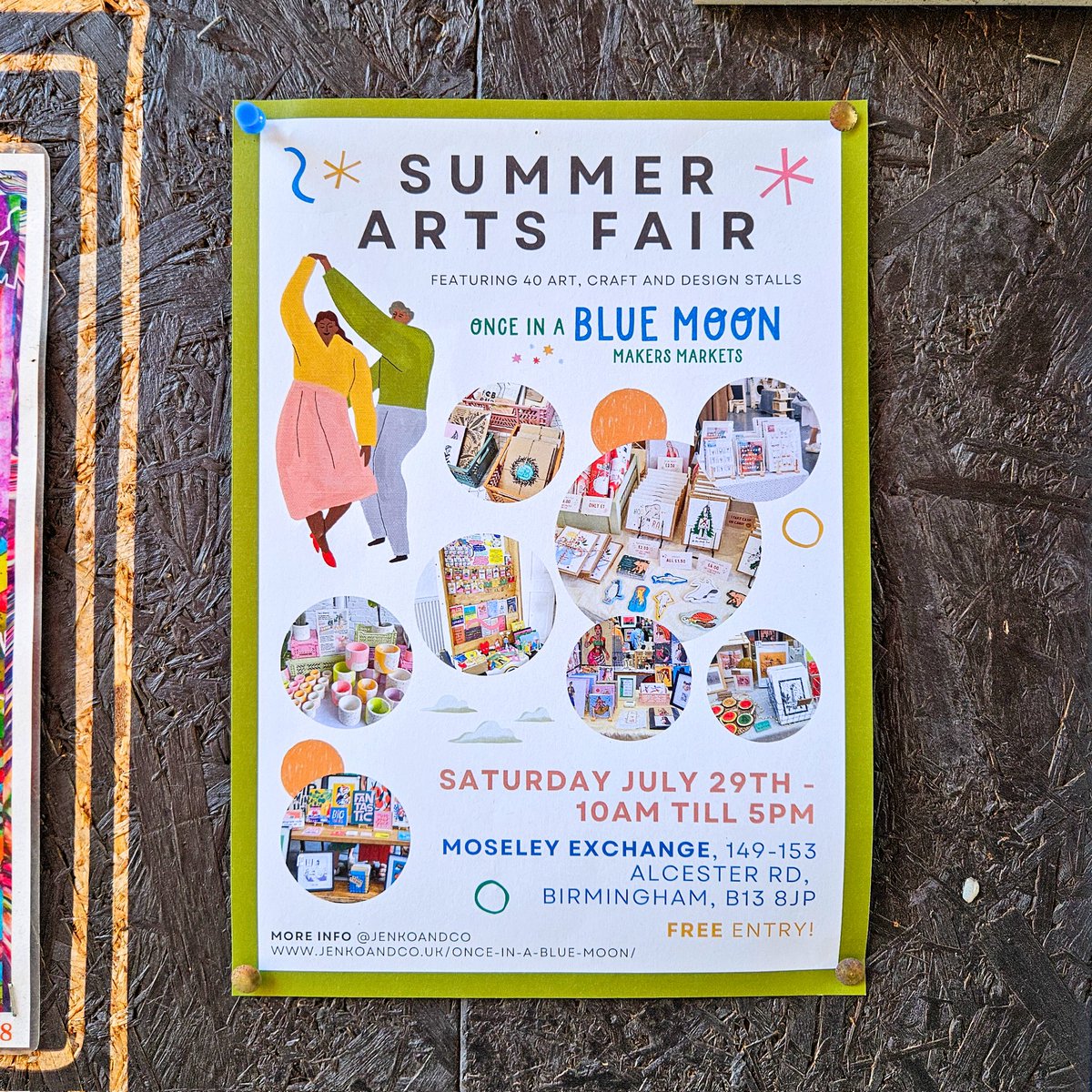 spent my saturday walking around moseley, giving out posters & flyers to local businesses to advertise our lovely summer arts fair!!! two weeks today & a stellar line-up. ☺️🥳✏️✨️ 
#illustration #art #artfair #artsmarket #makersmarket #birmingham #moseley #summer #design #yay