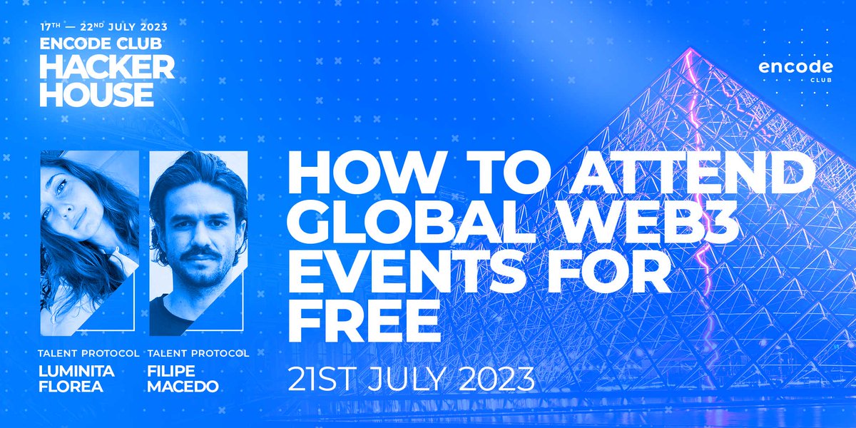 encodeclub's tweet photo. Want to travel the world the web3 way? Join
@luminitaflorea_ and @filmacedo from @talentprotocol
as they give you tips on how to travel to web3 events for free ✈️ https://t.co/HBH6m0jAyU