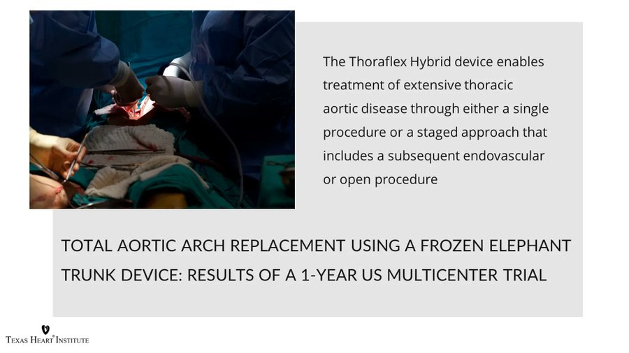 Total aortic arch replacement using a frozen elephant trunk device: Results of a 1-year US multicenter trial | #THIPubs 
@AATSJournals
 #JTCVS buff.ly/3tjPx6N
