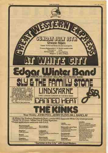 July 15th 1973, With his wife having recently walked out of their marriage, taking their young children with her, Ray Davies of The Kinks announces from the stage that he is sick of the whole thing &amp; is retiring. He then walks into a local hospital and collapses from an overdose.