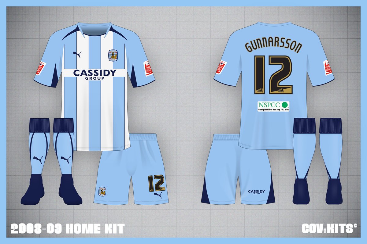 New kits have been released and seem to get harder to draw!

City's first striped home shirt since the naff Tesco bag 2016-17 Nike one, but probably nearest in looks to the 2008-09 Puma kit.

See more City kit history here covkits.co.uk 
#pusb