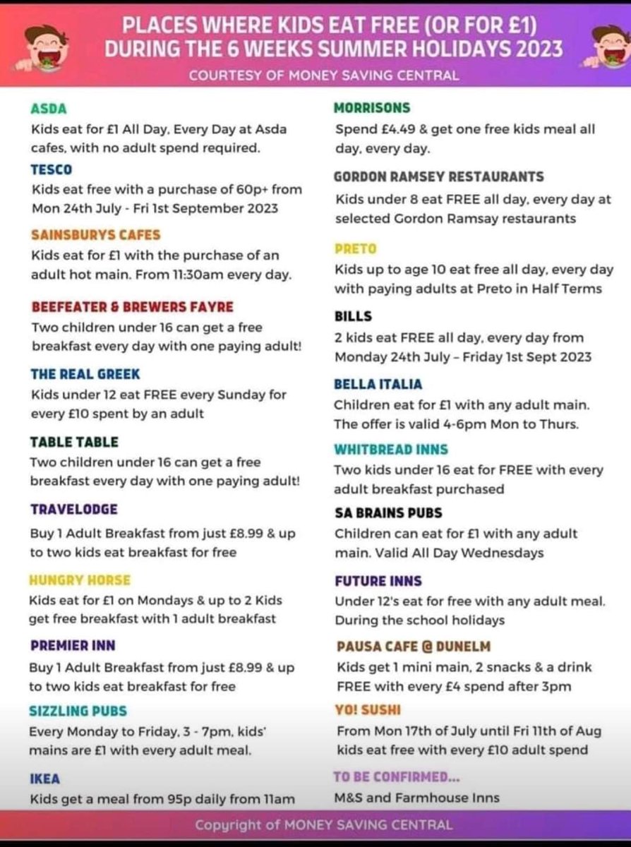 For anyone who may need this over the summer holidays. We know they can be a struggle.