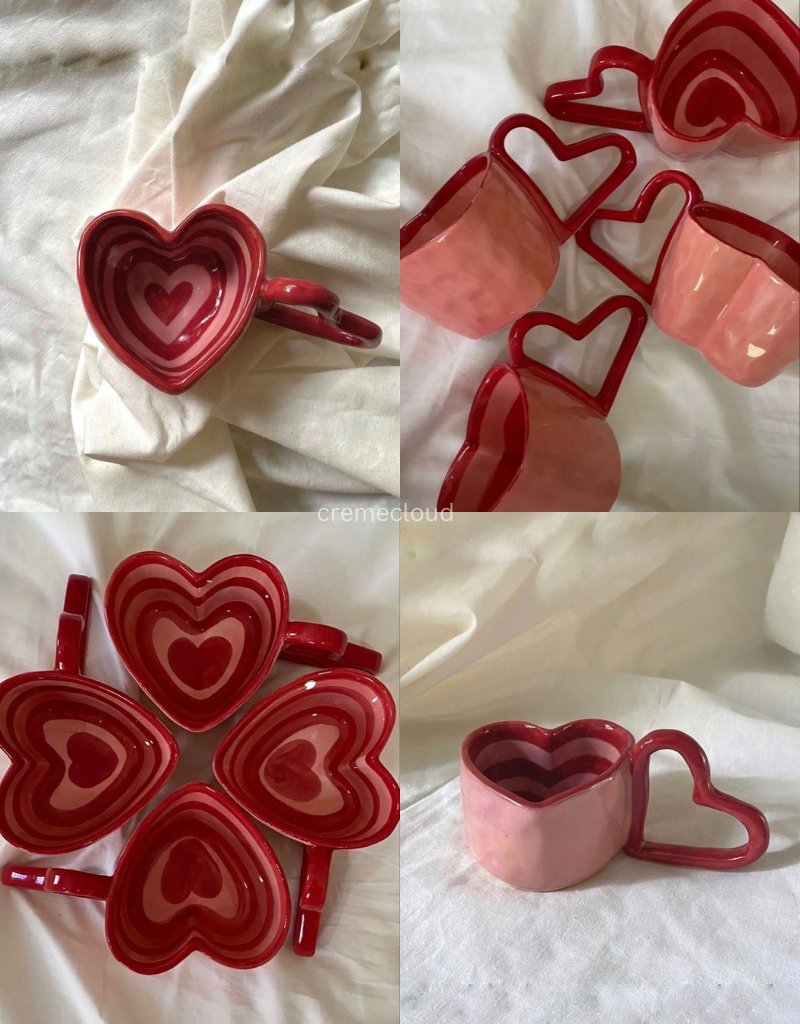 heart shaped mugs