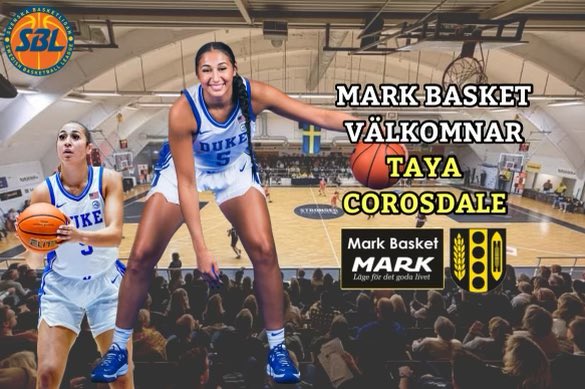 freddealmqvist's tweet photo. Exciting to see @tchooper5 in 🇸🇪Sweden and Mark Basket next season! Welcome Taya! https://t.co/4F8QMbs9ZM