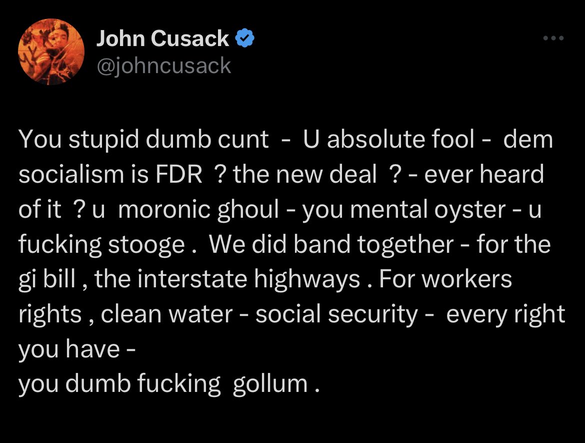 RT @JacobOller: babe wake up, John Cusack just dropped a new copypasta https://t.co/uAv17AwZhF