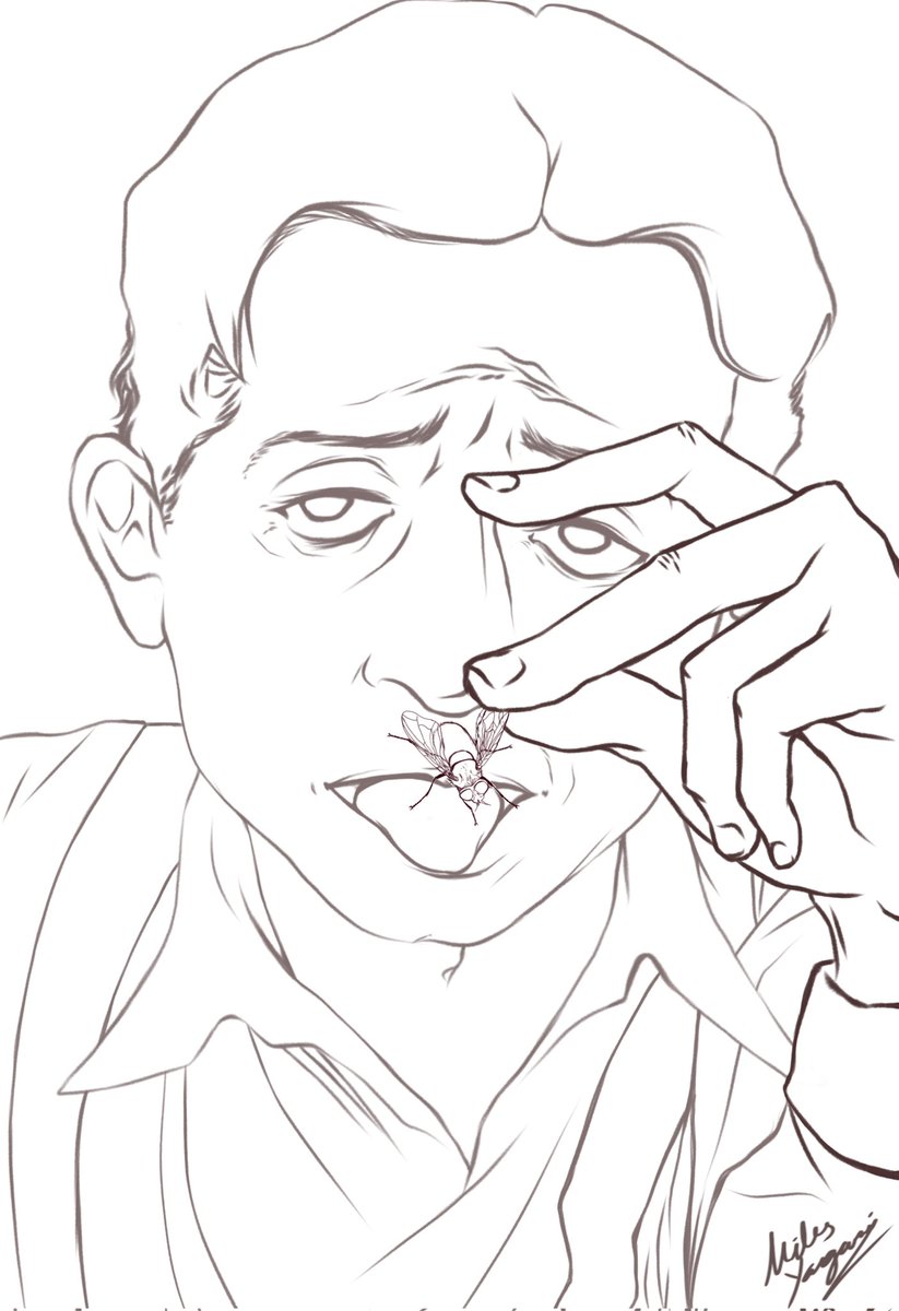 I sketched Dwight Frye's Renfield (Dracula 1931) for my partner's birthday because they love the little bug muncher dearly.
And I mean, same. He's precious.
(Gonna be coloring him soon too)

Happy birthday, baby~ ilysm. I hope it's the best day ever. 🦇🖤
#renfield #dracula