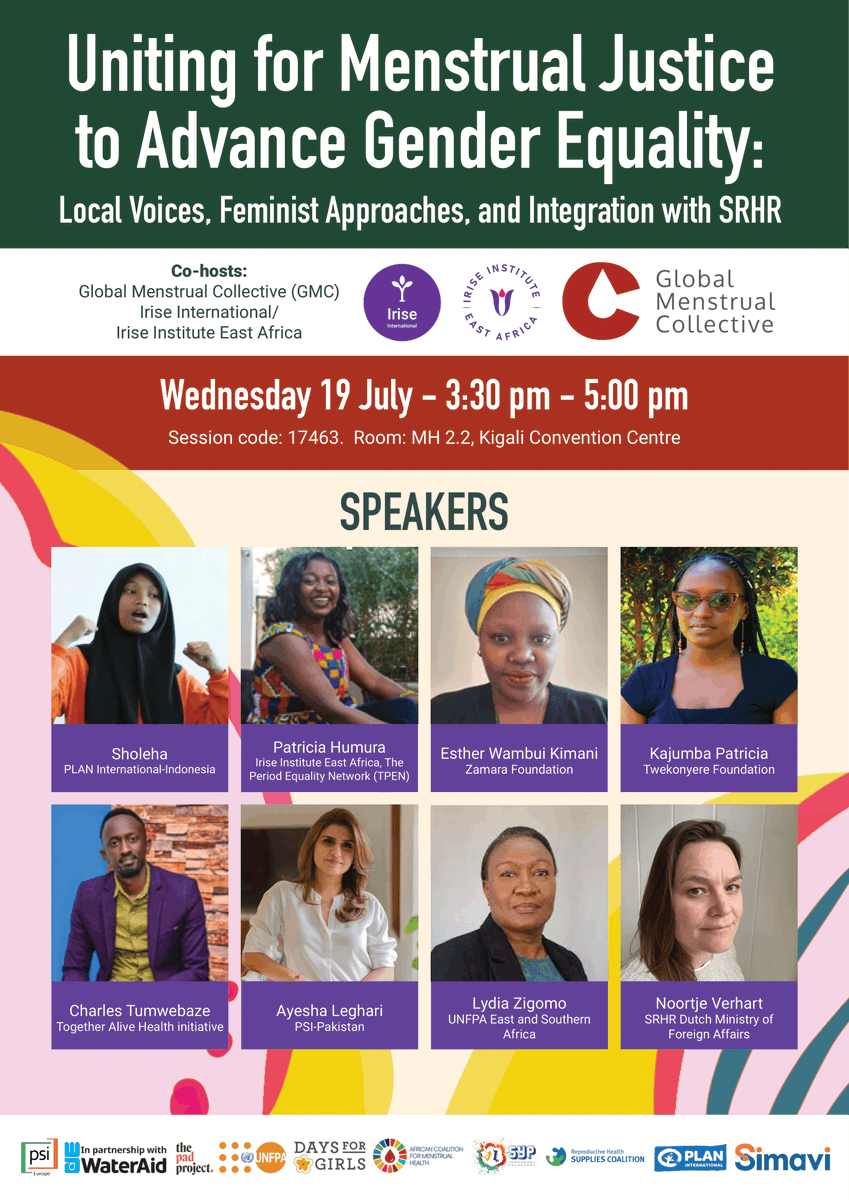 Come explore Uniting for Menstrual Justice to Advance Gender Equality;Local Voices, Feminist Approaches, and Integration with SRHR with us.

Let's come together,push for #menstrualjustice, and create a brighter future for all!

#WD2023