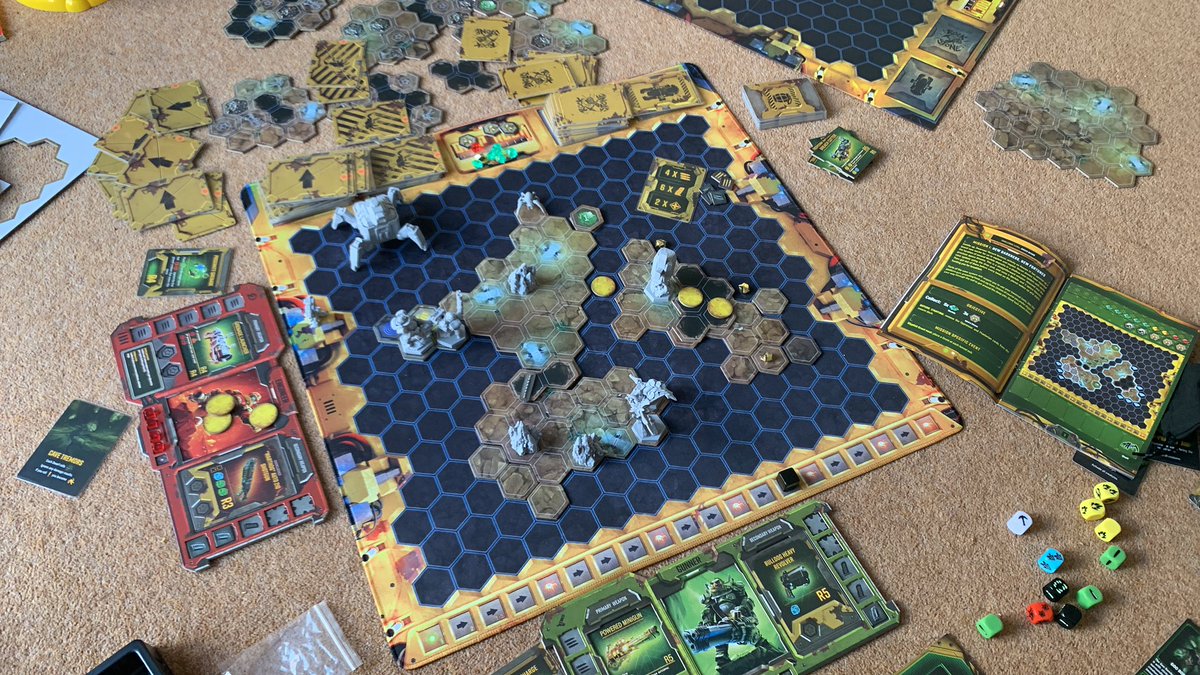 BeardyNyps's tweet photo. First game of @JoinDeepRock board game and just survived! The little one was quite over zealous with the grenade launcher, think management wants a word! #DeepRockGalactic #ROCKANDSTONE #FORKARL https://t.co/pYRl2stWKG