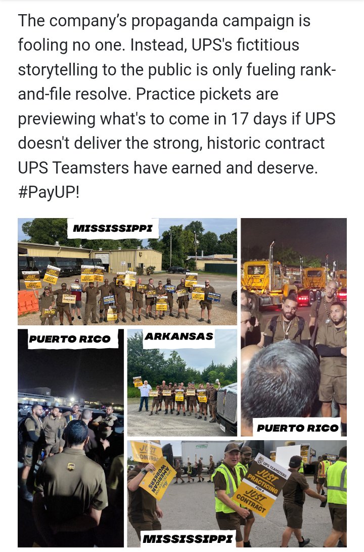 BrJoeBalkis's tweet photo. 7/14/23 #VOTENOups
#upsNegotiationsUpdate
#sob glad-handing &amp; photo-oping .
From #JustPracticing to #StrikeReady!
#PracticePicketing is a good escalation building to a strike, but more is to be done.
We need to be organizing the #VoteNo on the #ups line.
https://t.co/fr95nqepH4 https://t.co/aVqVkzQixx