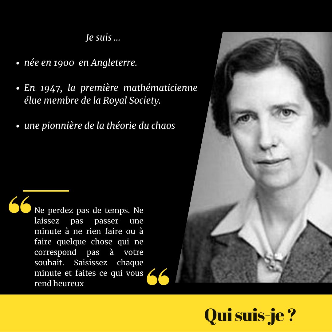 Suite de notre série de l'été avec une nouvelle énigme sur les mathématiciennes célèbres. A vous de jouer...
 @femmesetmaths #mathématicienne #histoiredesmathématiques #mathématiques #math #maths #WomenInMaths #WomenInSTEM #FemmesEnSciences @FemmesNumerique