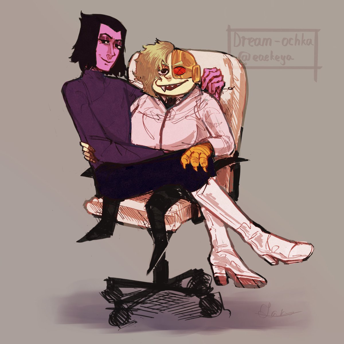 eaekeya's tweet photo. Last but not least is to post here this, and maybe deviant art, maybe. Here the sketch of two husbands in one chair :)

#Okkoletsbeheroes #fanart #digitalart #okkofanart #professorVenomous #okkopv #Boxman #okkoboxman #Voxman #sketchart https://t.co/S04kICJFgy