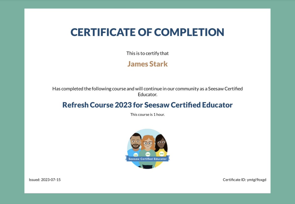 Great to learn about all the exciting new features coming to @seesaw and @seesawlearning in this year's #SeesawCertifiedEducator refresh course. Our students and teachers @FIS_School will be impressed, can't wait to see everything roll out in August!

#Seesaw #SeesawAmbassador