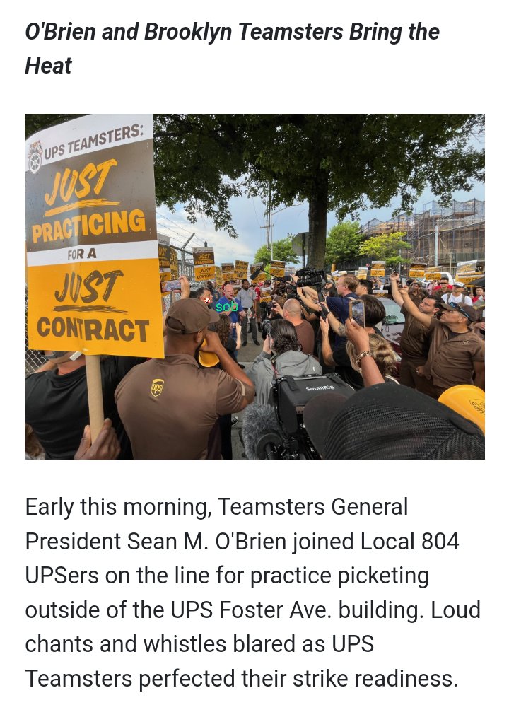 BrJoeBalkis's tweet photo. 7/14/23 #VOTENOups
#upsNegotiationsUpdate
#sob gladhanding &amp; photooping
From #JustPracticing to #StrikeReady
#PracticePicketing is a good escalation building to a strike but
We need to be organizing the #VoteNo on the line
#upsTeamstersRally in #NY on 7/15
https://t.co/fr95nqepH4 https://t.co/ivyb3b7Evo
