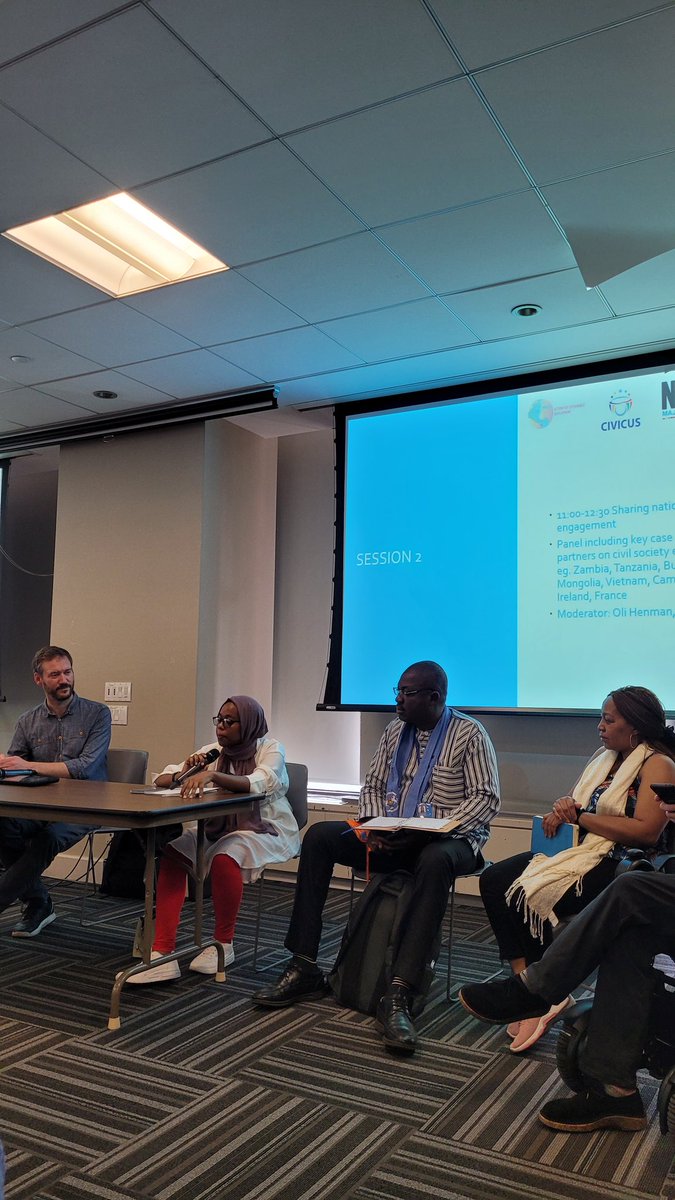 Tatu, 16, calls for children to be at center of implementing & #VNR monitoring of #SDGs at @NGOMajorGroup #HLPF2023 workshop for civil society We need stakeholders across levels to ensure children's views are represented & rights realized through achievement of the #2030Agenda