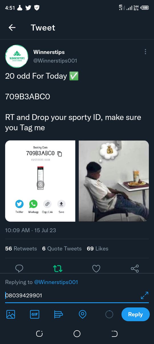 Dgudboy_'s tweet photo. @Winnerstips001 Sporty Id..08039429901 https://t.co/xzrdmE3rwl