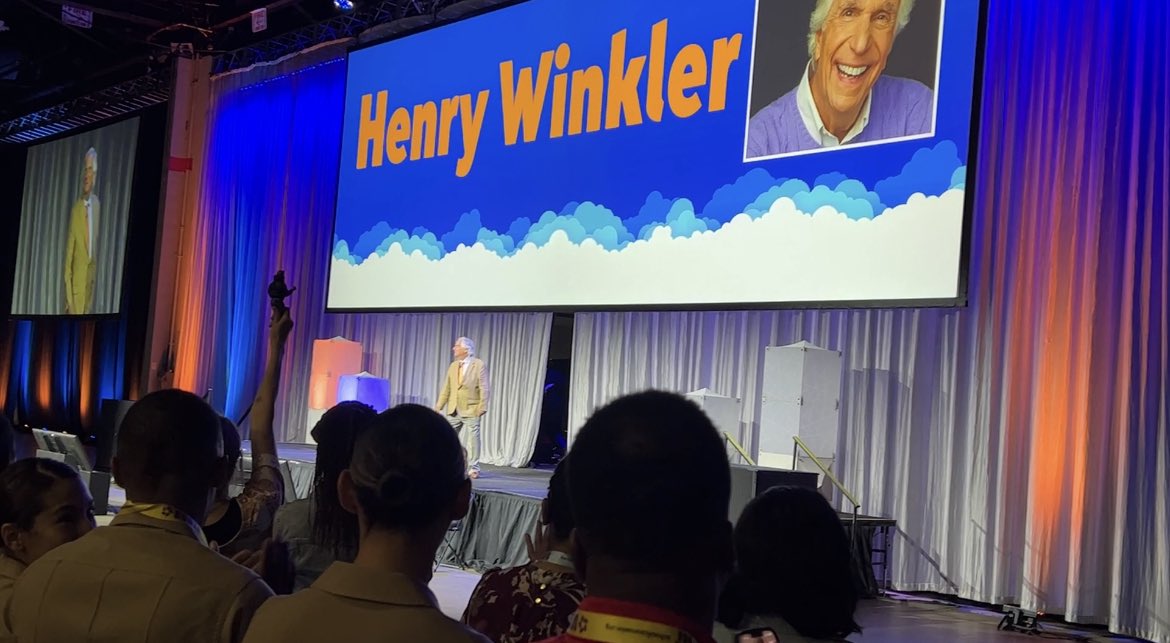 mrbcounseling7's tweet photo. “All we need is to be seen. All we need is affection.” Henry Winkler, Opening Speaker #ASCAtweets #ASCA23 https://t.co/KXuZtZa5c6