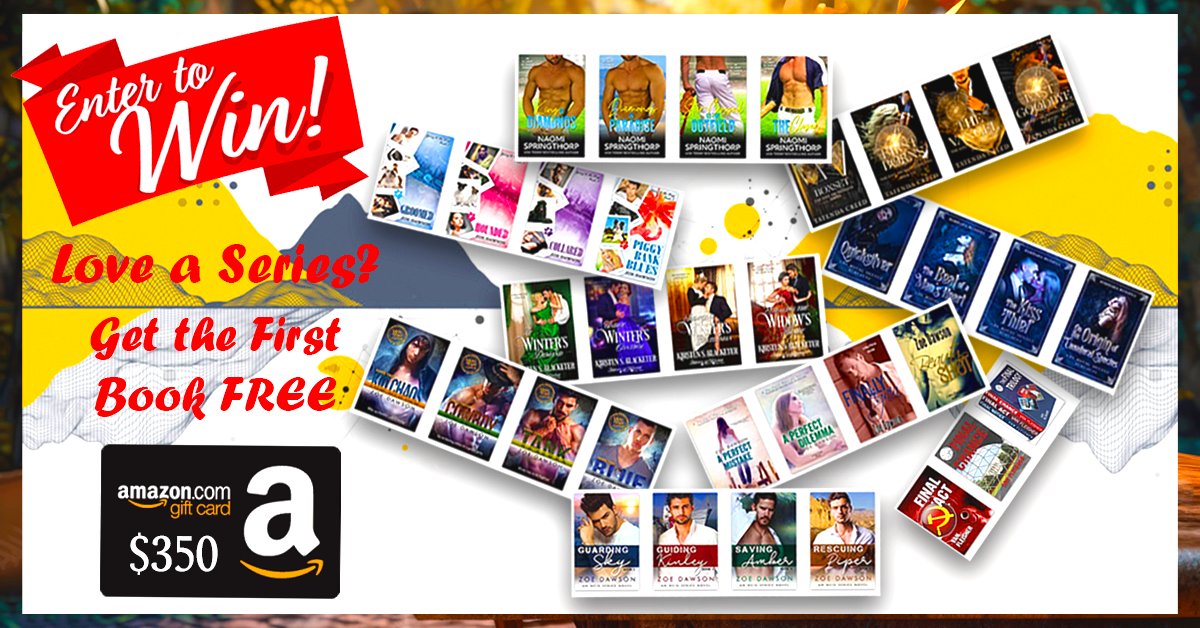 book_throne's tweet photo. 🔔💥LOVE A SERIES? ⚡
🔥GET THE FIRST BOOK FREE🔥
🎁 Plus! We're giving away a $350 Amazon Gift Card  to one one lucky reader. Enter our giveaway for a chance to win.
https://t.co/loGKcjWC5B
#bookthrone #crosspromotion #firstinseries #firstinaseries #readermagnet #giveawaypromo https://t.co/yFQlaH7ZiD