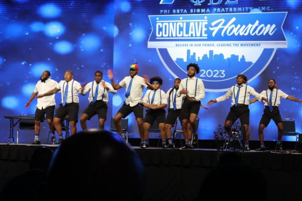 PBSEast's tweet photo. Gamma Chapter (Morgan St) representing #PBSEast during #ConclaveHouston #PBSEastHouston23 @pbs_1914 @pbsthesigmalife https://t.co/O1WqcfRULd