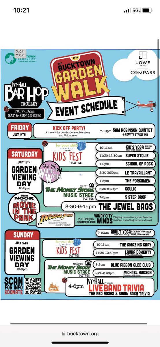 winds_city's tweet photo. Catch us tonight for some movie music, then stay to watch a movie on the big screen! 7 pm | Churchill Park, Bucktown #chicago #bucktowngardenwalk https://t.co/3JgqPSD4V2