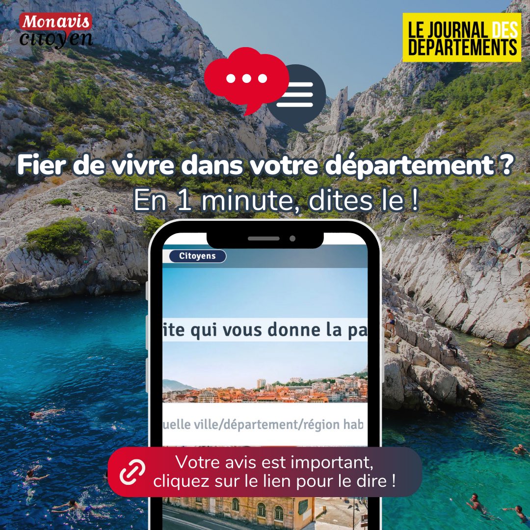 Vous aimez un. département 🥰
Votez pour qu’il obtienne Le D d’Or du public 2023, département préféré des Français 🏆

Remise du trophée le 14 septembre au Futuroscope 
Pour voter, il suffit de cliquer ci-dessous 👇

monaviscitoyen.fr