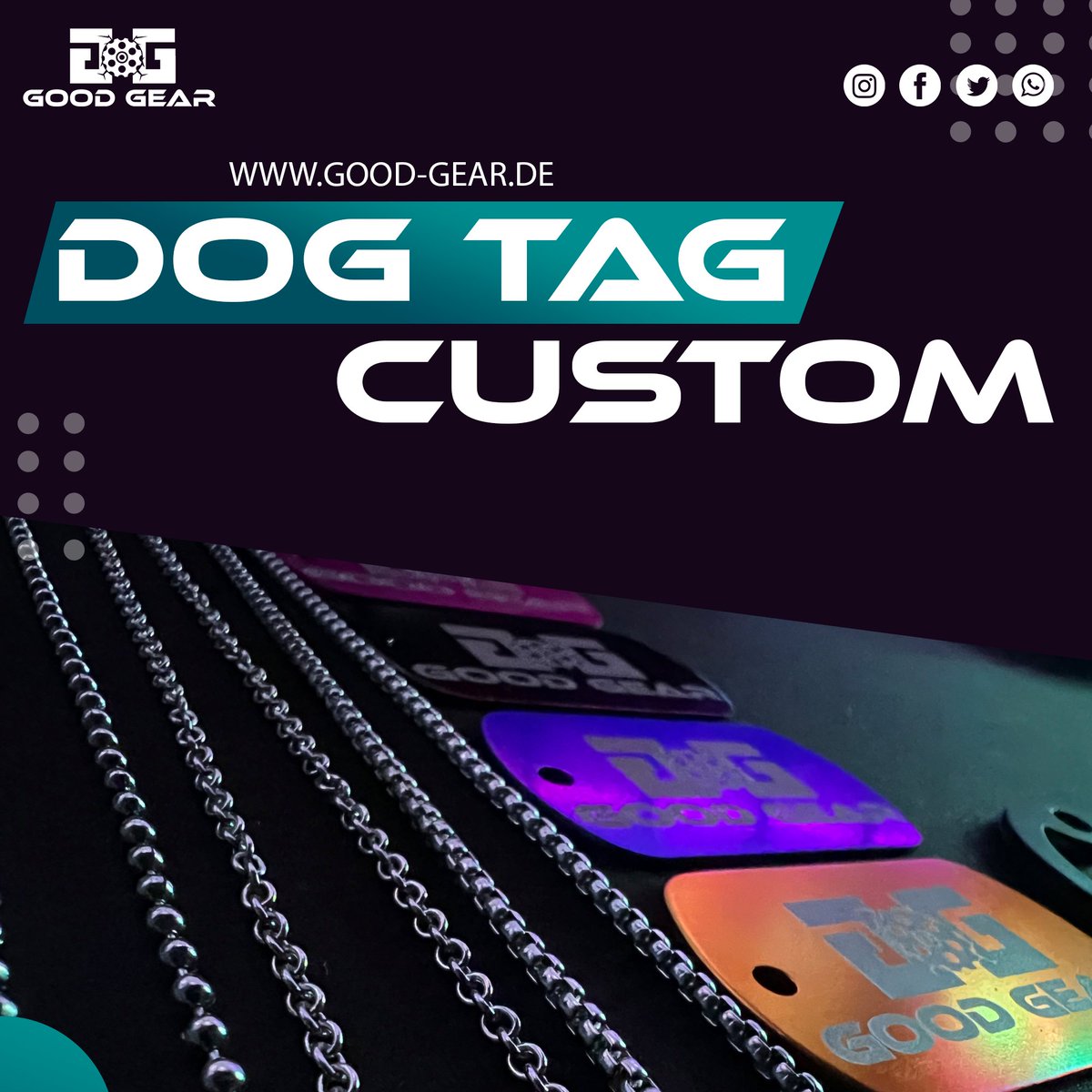 🥇Custom Dog Tags🥇

Egal ob du ein leidenschaftlicher Gamer, E-Spotler oder ein Teil des besten Teams der Welt bist – unsere Dog Tags sind das ultimative Accessoire, um allen zu zeigen, zu wem du gehörst.

#Dogtags #eSports #gaming #GoodGearCustom