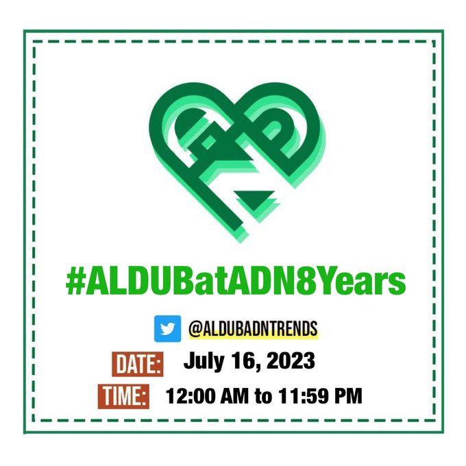 On 16th July 2015, AlDubNation was born. Inspired by the AlDub phenomenon, it has flourished into a community that thrives in its various advocacies.

Happy #ALDUBatADN8Years, AlDubNation!  Padayon!