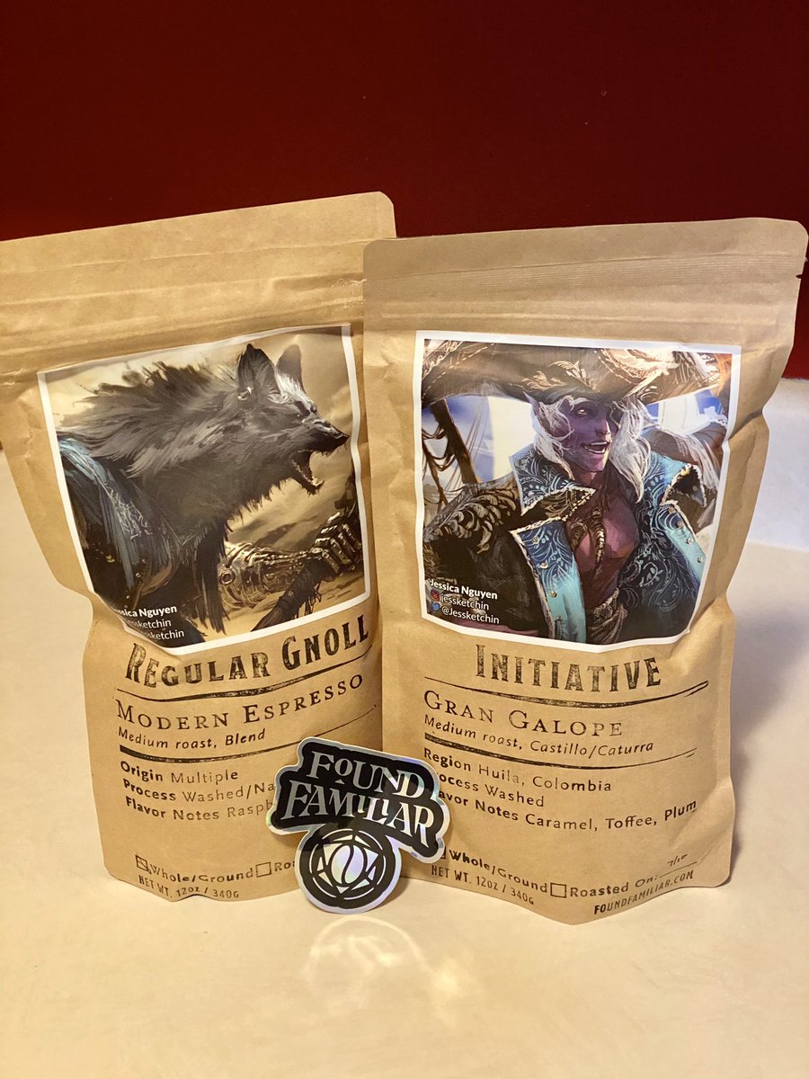 Help! My latest order of <a href="/FoundFamiliar/">Found Familiar Coffee</a> arrived &amp; I don’t know which to try first for my new obsession of making cold brew.

Side note: pretty sure I added/removed the sticker multiple times bc I have sticker commitment issues. Thanks for sending it &amp; making my decision for me ;)