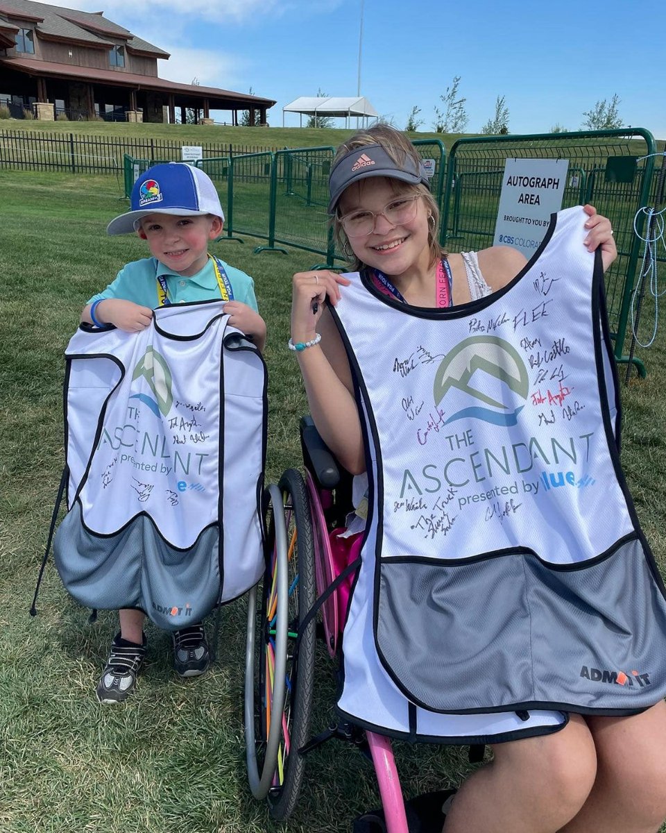 Dream_On_3's tweet photo. Yesterday the Rocky Mountain Community of Dream On 3 enjoyed a Day Dream with Gavin &amp; Tatum from Hope Kids Colorado! These two absolutely stole the show at the @KornFerryTour @TPCColorado Championship. They met players, collected autographs, and even took home custom caddy bibs! https://t.co/Xa3HN9lwRp