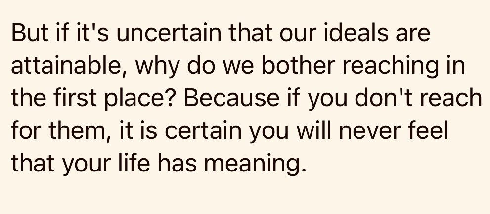 JanJindra2's tweet photo. 📚By Jordan B. Peterson @jordanbpeterson in 12 Rules for Life:
➡️”But if it’s uncertain that our ideals are attainable, why do we bother reaching in the first place? Because if you don’t reach for them, it is certain you will never feel that your life has meaning.” 💡 https://t.co/UkSutrkou6