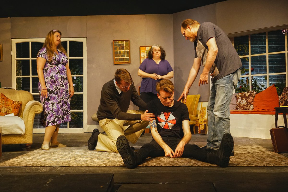 BehindTheArras's tweet image. So, a clueless vet, a librarian with libido on the loose, a husband whose life is a board game, and three women who have to live with the trio. That's what you get with Ayckbourn's #LivingTogether from @HGLTBham in a fun night of sparkling entertainment. behindthearras.com/reviewsam/2023…