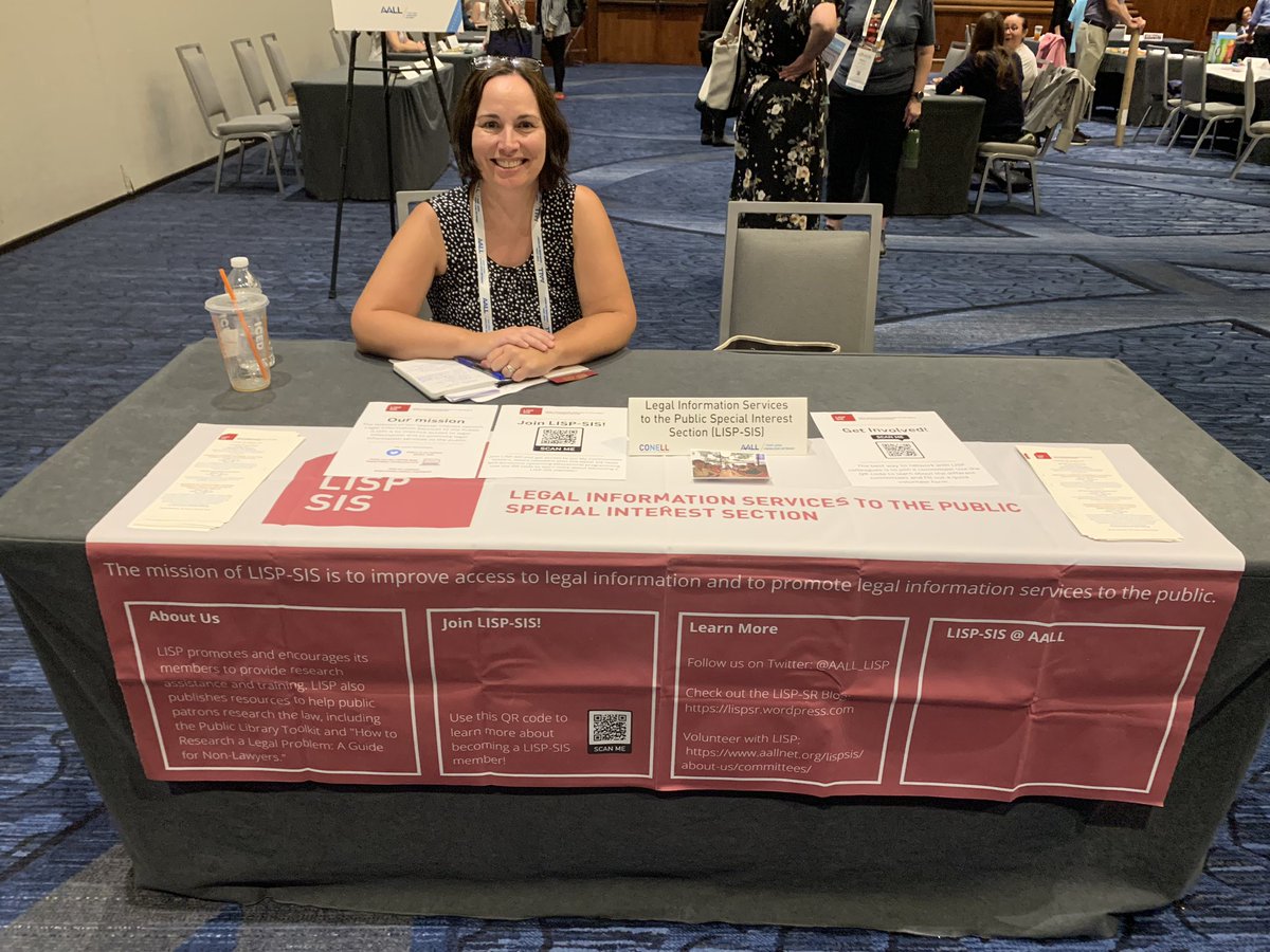 lawlibrarianma's tweet photo. Wrapping up a successful CONELL Marketplace!  Thanks to all who stopped by to chat about @AALL_LISP !  #aall23 https://t.co/j2aLIc2Xmd