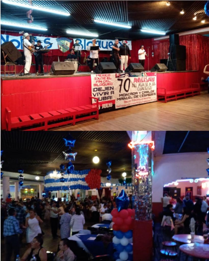 Fiestón en el salón Los Ángeles de la Ciudad de México. Celebrando El 70 Aniversario del Asalto a los cuarteles Moncada y Carlos Manuel de Céspedes.

#Cuba 🤜🤛México un solo Pueblo! #70Moncada