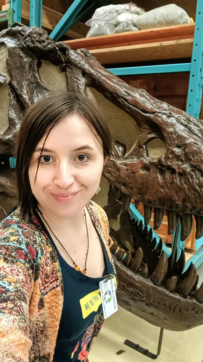 AgneseLanzetti's tweet photo. Had a great time visiting the @MuseumofNature fish collections! Now off to Edmonton for scanning and to find more fishes 🐟 🦴 #museumlife #paleo #nicesmile https://t.co/GvYmrJ8NDO
