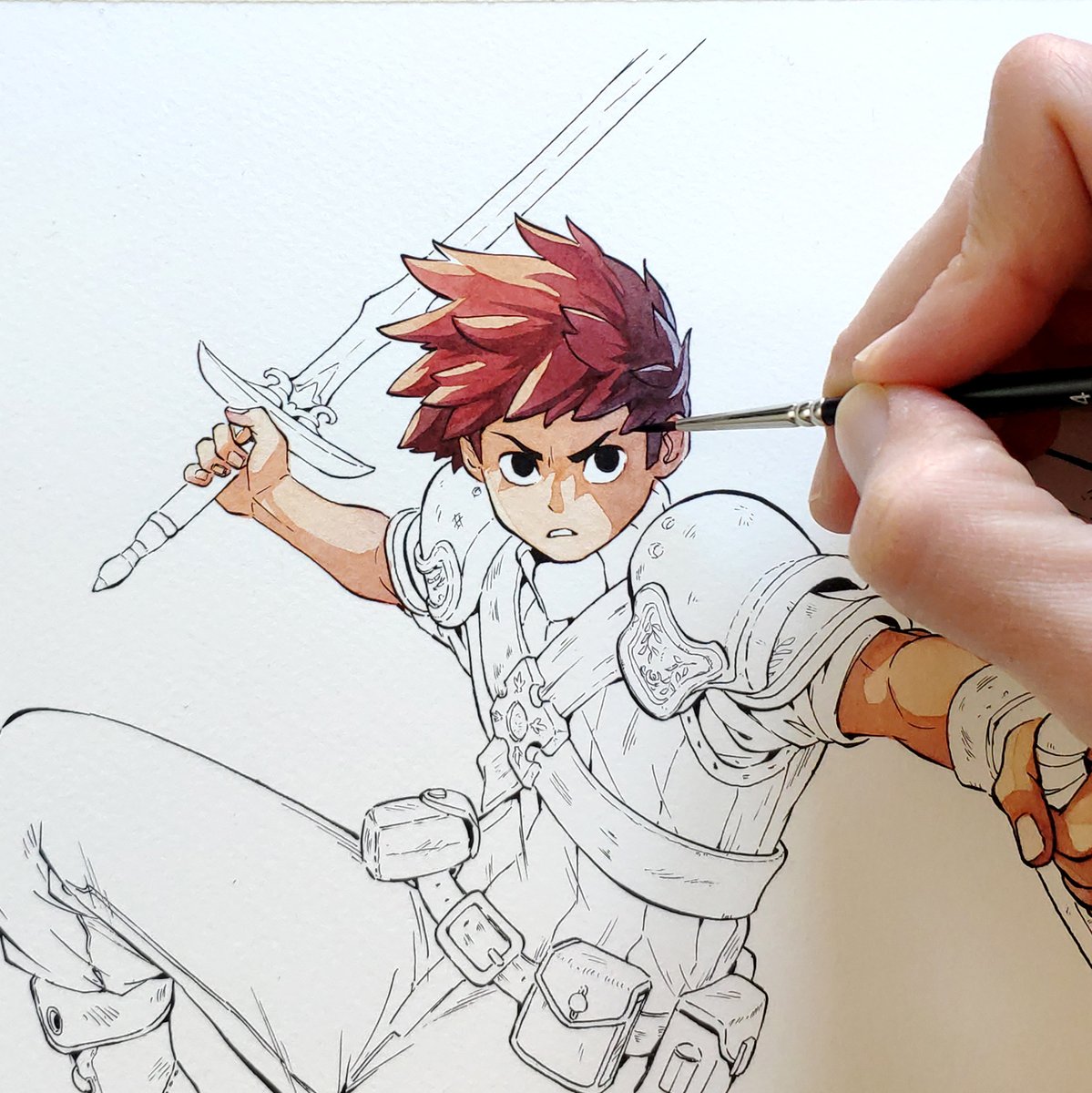 1boy weapon holding male focus sword holding weapon holding sword  illustration images