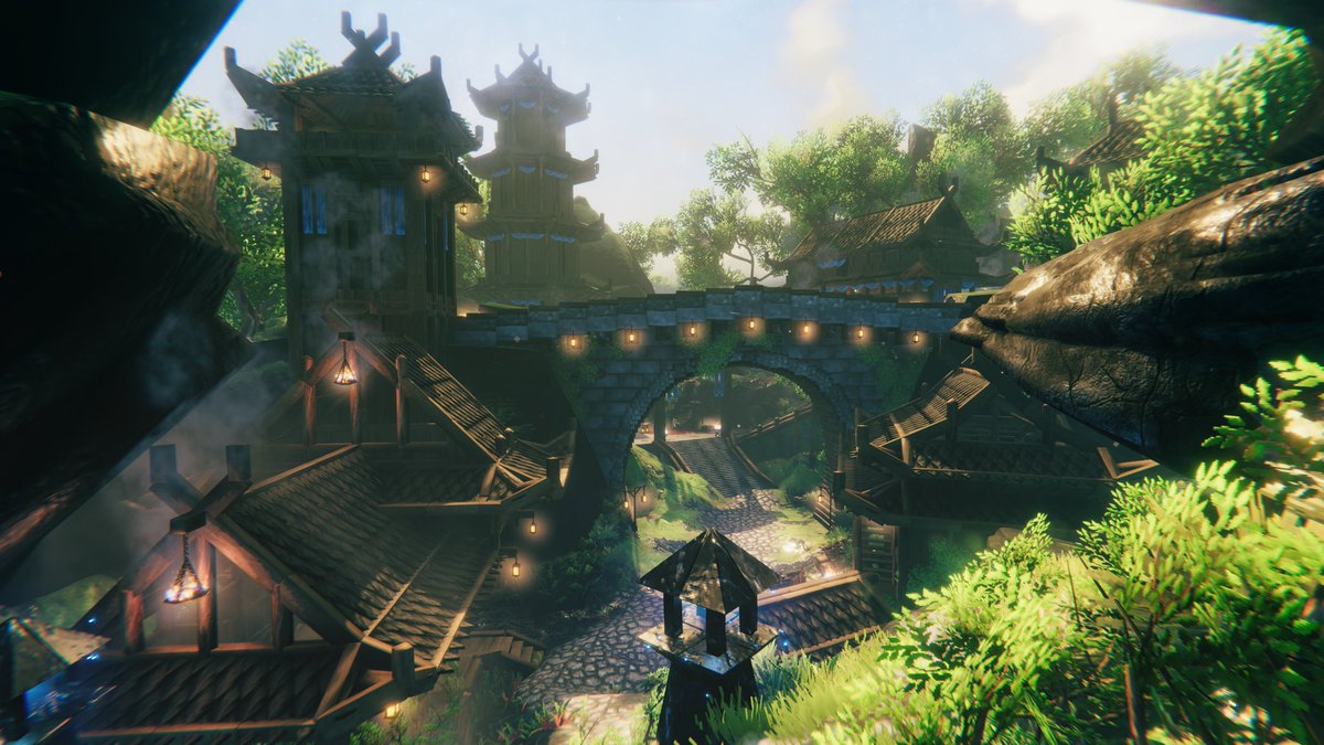 SmittySurvival's tweet photo. #Valheim Vikings are headed East! The Mistlands have always reminded me of the Zhangjiajie National Forest in Chinas Hunan Province. Anyone else? #gaming #valheimbuild https://t.co/dqloZPOxxj