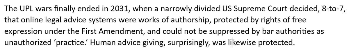 <a href="/inspiredcat/">Cat Moon</a> <a href="/CarrNext/">Jeff Carr</a> As reported at the <a href="/FutureLawAssoc/">International Future of Law Association</a> conference, I got an email from the future with the following in it: