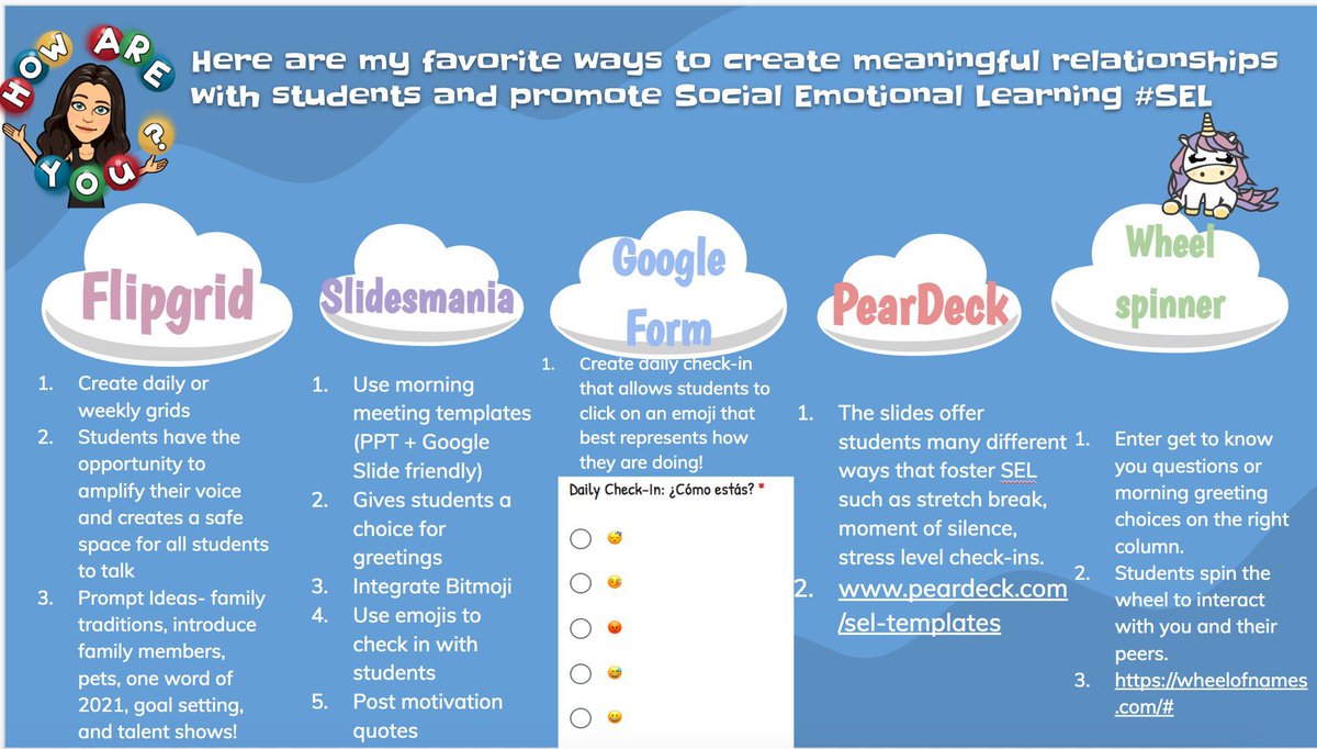 Meaningful ways to foster #SEL in the classroom! #edtech #teaching 

<a href="/MicrosoftFlip/">Flip</a> 
<a href="/SlidesManiaSM/">SlidesMania 💛</a> 
<a href="/GoogleForEdu/">Google for Education</a> 
<a href="/PearDeck/">Pear Deck Learning</a> 
wheelofnames.com