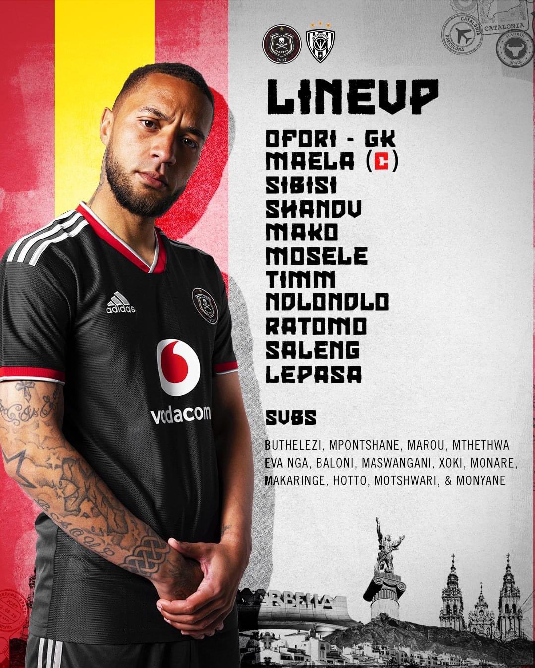 Micky Jnr on X: #UpTheBucs I Pirates starting XI and substitutes against  Independiente del Valle. 🇿🇦 #AfricanFootball  / X