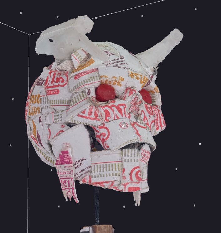 retzompantli's tweet photo. Working title "Demon X" ♻️💀

#3D #nft #digitalart #sculpture #web3 #environment #recycling #ethereum #retzompantli https://t.co/o96I07TMDh