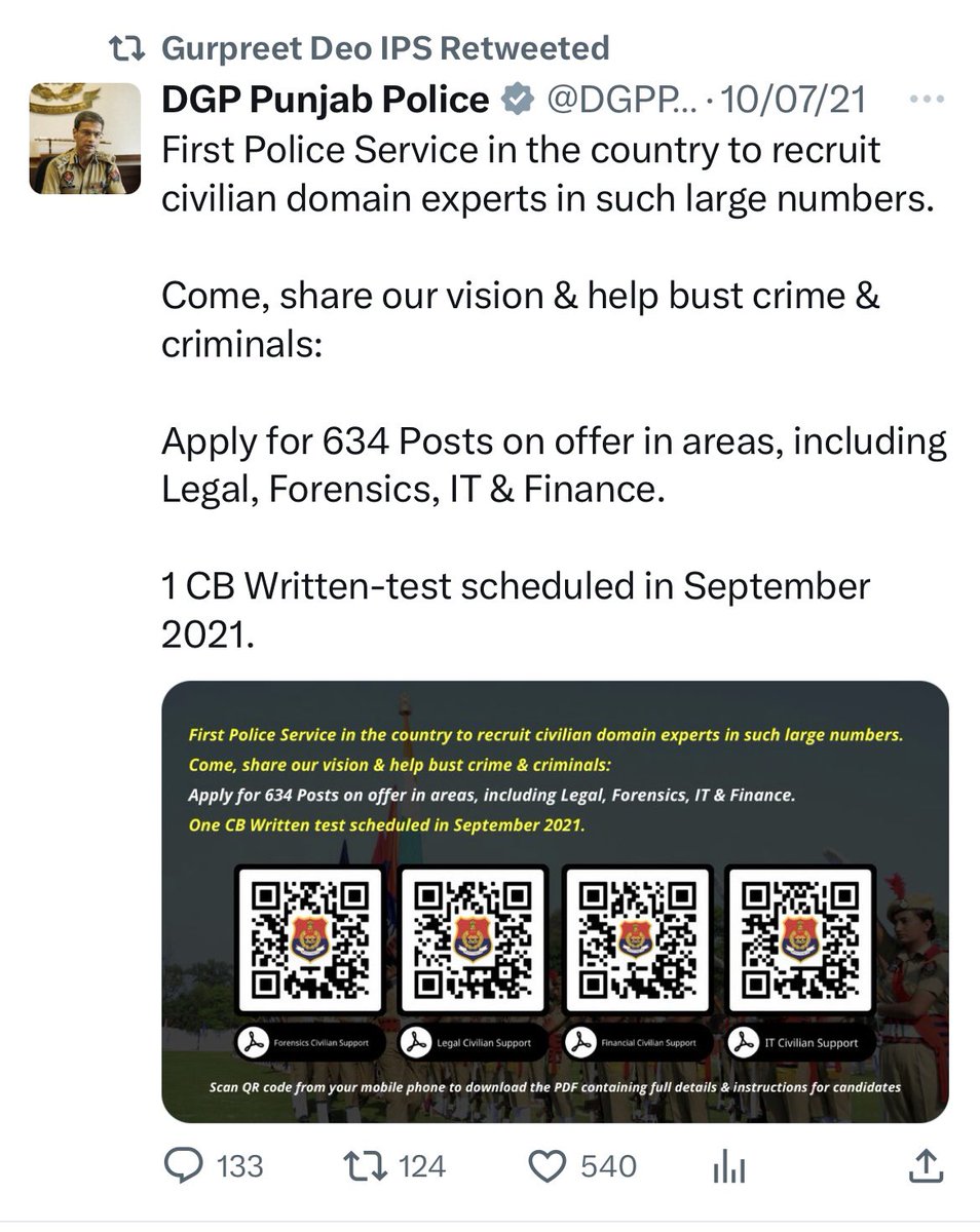 <a href="/BhagwantMann/">Bhagwant Mann</a> <a href="/DGPPunjabPolice/">DGP Punjab Police</a> ਸਰ ਇਸ ਭਰਤੀ ਚੱਲਦਿਆਂ ਨੂੰ ਅੱਜ ਪੂਰੇ 2 ਸਾਲ ਤੋਂ ਵੱਧ ਦਾ ਸਮਾਂ ਹੋ ਚੁੱਕਾ ਹੈ। IT domain ਦੀ ਜੁਆਇਨਿੰਗ ਹਾਲੇ ਤੱਕ ਨਹੀਂ ਹੋਈ। ਕ੍ਰਿਪਾ ਕਰਕੇ ਇਸ ਪਾਸੇ ਧਿਆਨ ਦਿਓ 🙏
<a href="/CsPunjab/">Chief Secretary Punjab</a> <a href="/GurpreetDeo3/">Gurpreet Deo IPS</a>
