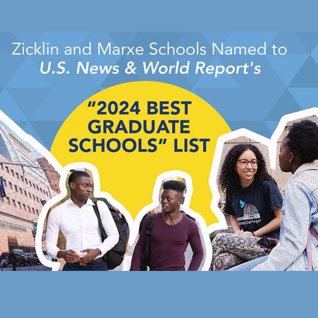 Baruch College is among the “2024 Best Graduate Schools” by U.S. News & World Report for its graduate programs at the Zicklin School of Business and the Austin W. Marxe School of Public and International Affairs 🙌🎊 View the full story here: ow.ly/9fCZ50PaC0u.