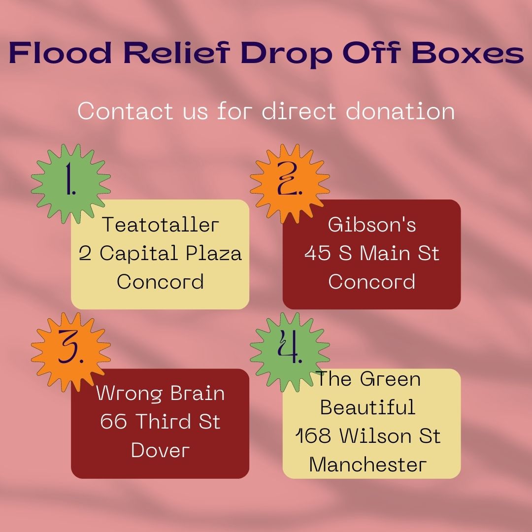 nhmarf's tweet photo. All four flood relief locations in one image! Four locations? That's right, we have added one additional location, The Green Beautiful in Manchester! Please keep sharing, we are working with @MutualAidRelief to make deliveries throughout this rainy season! https://t.co/OQEO6RLG8a