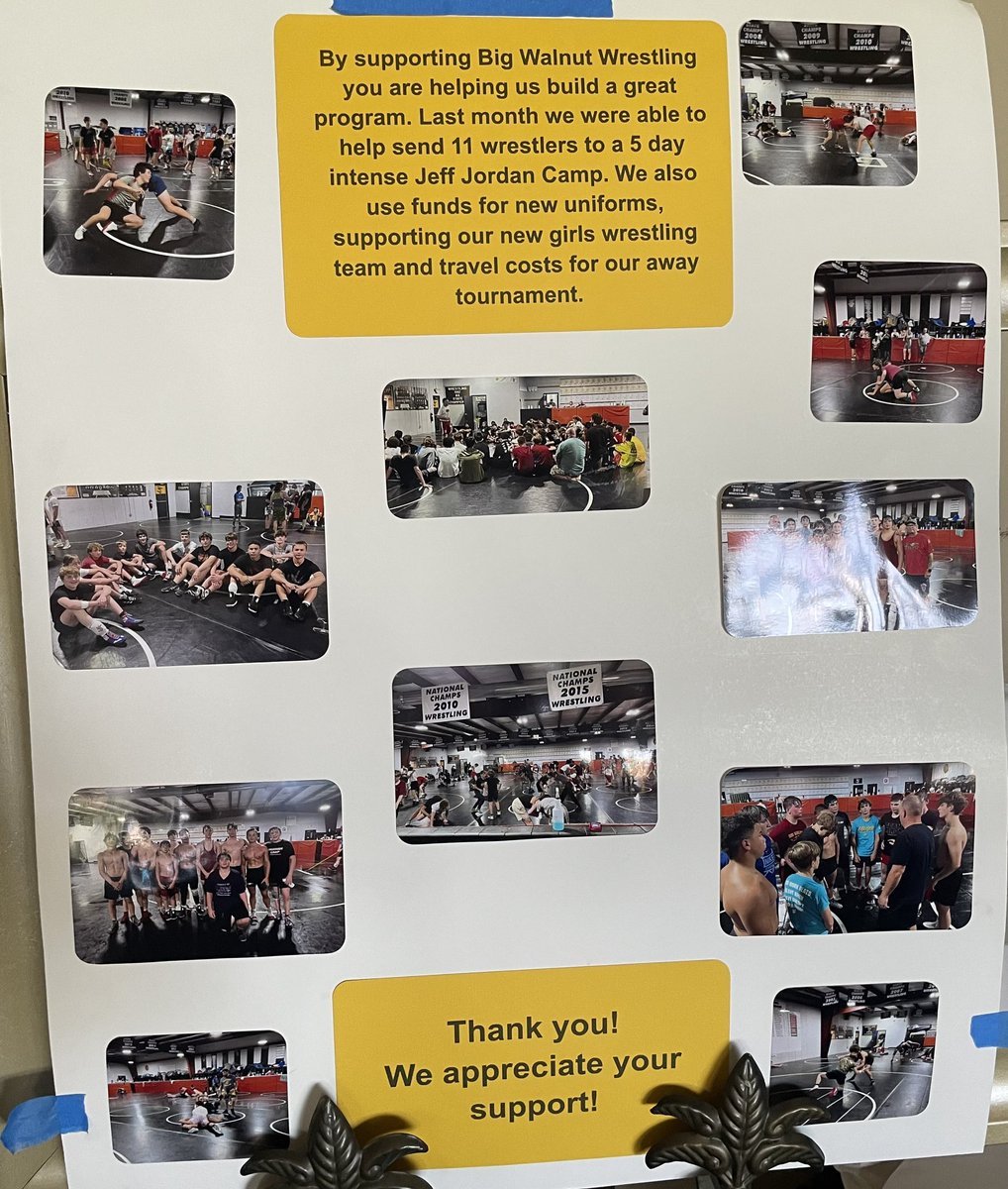BigNutWrestling's tweet photo. Yesterday Big Walnut Wrestling held their biggest fundraiser of the year. Thanks all our golf outing sponsors and golfers who helped make it a success. Money raised will help support our team in buying new uniforms, wrestling mats, camp and travel costs. We appreciate the support https://t.co/cd6TwYATaL