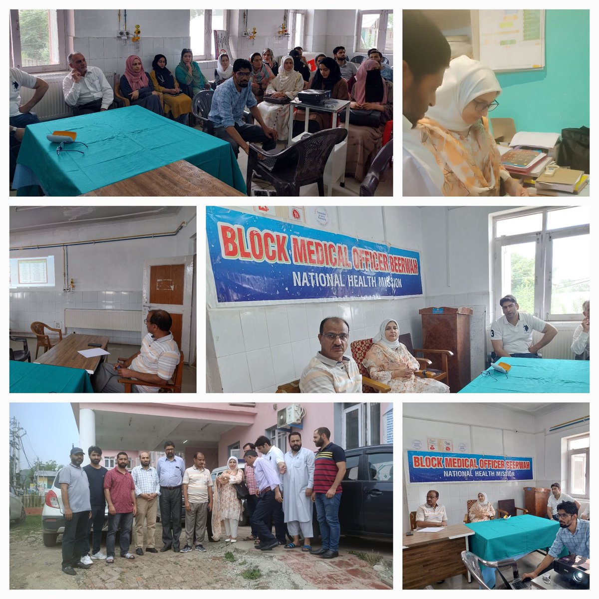 DrbashirK4121's tweet photo. Dr Shabina and Dr B A Khan visited SDH Beerwah today in which senior doctors, PM staff &amp; BPMU were present. Dr Owais-BMO presented PPT and National Health programes were reviewed. Block has 8 PHCs and 21 SC's. 
No shortage of ambulances &amp; also have 108 and 102 ambulance services. https://t.co/sDNwspUAFD