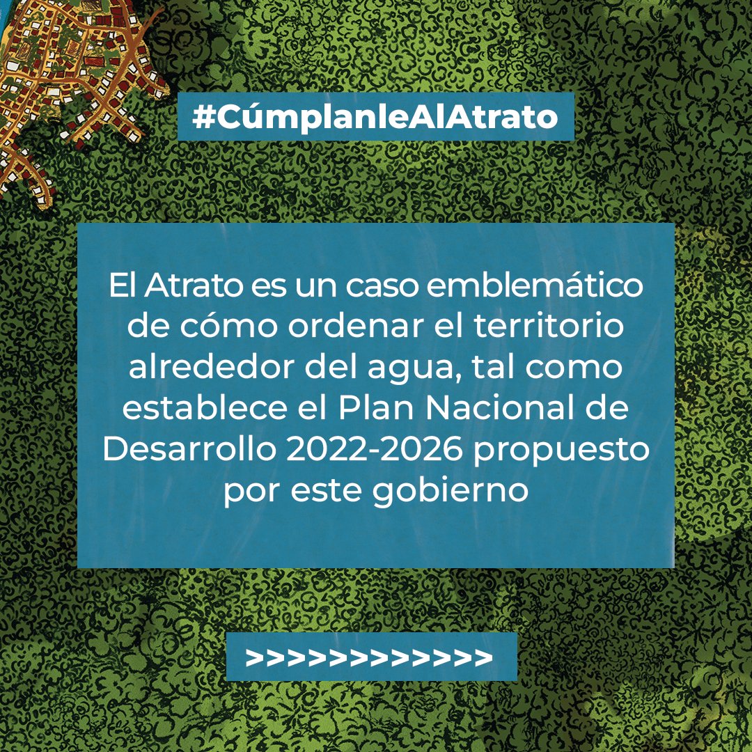 Por orden del Tribunal Administrativo de C/marca, autoridad que hace seguimiento a la Sentencia T-622, el <a href="/MinAmbienteCo/">MinAmbiente Colombia</a> realizará el Foro "Atrato: Territorio de Cultura y Vida", este 18 de julio en Quibdó. Hilo🧵  #CúmplanleAlAtrato