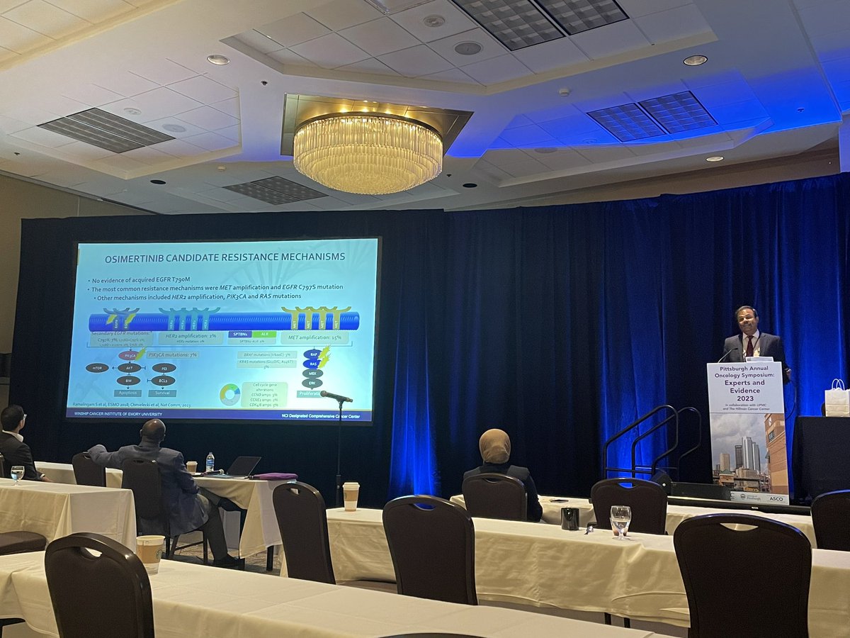 TiansterZhang's tweet photo. Brilliant overview from biology to trials from @RamalingamMD @WinshipAtEmory on EGFR mutant refractory #lungcancer β great objectives to improve IO therapies for NSCLC in their SPORE program.
#Pitt23 @UPMC @UPMCHillmanCC https://t.co/66WTi7wPDC