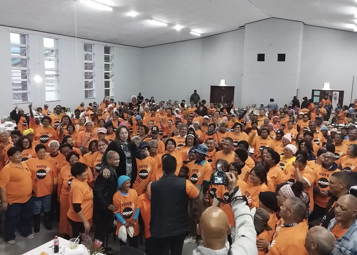 ForGoodZA's tweet photo. 🗳️ George is GOOD!

Our campaign team is holding a rally ahead of the by-elections in Wards 16, 20, and 27 on Wednesday the 19th of July 2023.

GOOD is the only party who champions equal service delivery in George.

#VoteGOOD on 19 July! #KeepYourHoodGOOD https://t.co/0NOJWdZmJS
