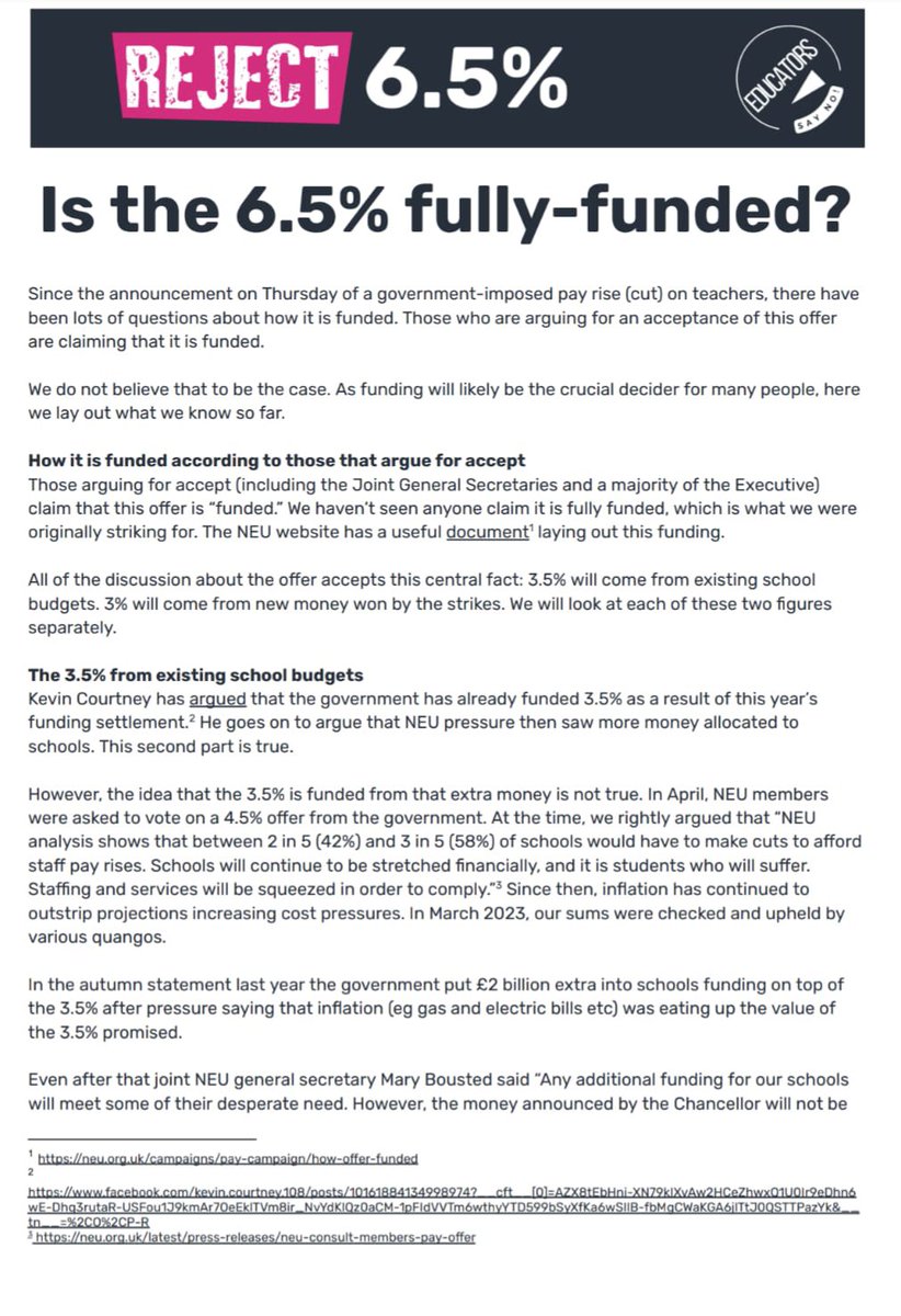 educatorssayno's tweet photo. The 6.5% is already won. Why we should vote to reject and fight on… #EducatorsSayNo #VoteReject #SaveOurSchools https://t.co/YLfiWWSypQ