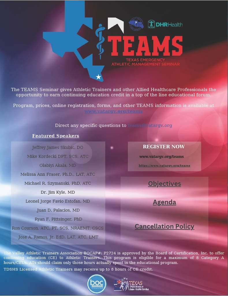 TEAMS is brought to you by VATA and DHR Health and is approved for 8 CEU hours. For more information, including speaker info and agenda, please click the link: canva.com/design/DAFoPtN…
